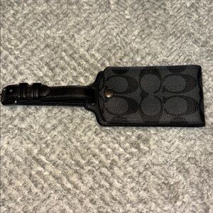 Coach Black Signature Luggage Tag
